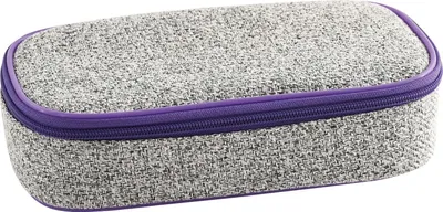 Produktbild von Eberhard Faber 577433 - Jumbo Schlamperbox, X-Style, Grau/Violett, Federmäppchen mit Reißverschluss, großem Hauptfach und Innentasche