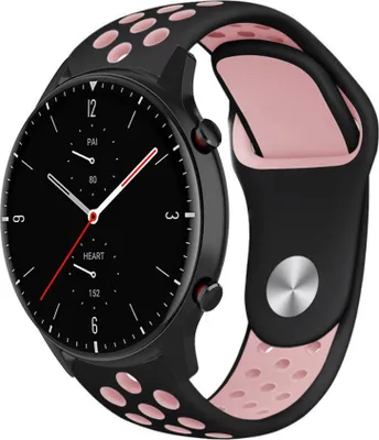 Produktbild von Strap-it Amazfit GTR 2 Sportarmband (Schwarz/Rosa)