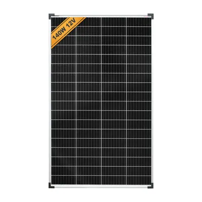 Produktbild von enjoy solar® Solarpanel klassisches monokristallines Solarmodul 140W 12V (silberner Rahmen), 158,75mm Perc-Zellen, 0% MwSt.