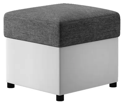Image de Tabouret cube EVREN 3 - gris foncé / blanc