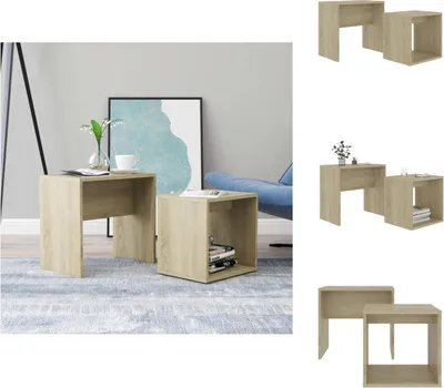 Obrázek produktu pro vidaXL Konferenční stolek Sonoma dub 48 x 30 x 45 cm materiál na bázi dřeva - Konferenční stolky
