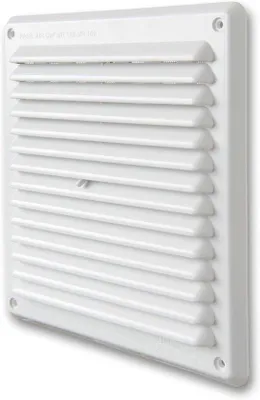 Productafbeelding van Rechthoekig Ventilatierooster van Kunststof - 204 x 230 mm, Wit, Overlappend