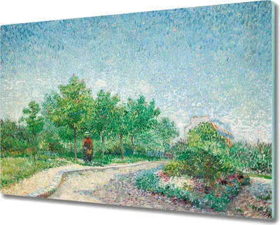 Produktbild von Coloray Küchenbrett Kochplattenabdeckung Hackbrett Schneidebrett Herdabdeckplatte 80x52 cm - Natur Bäume Van Gogh