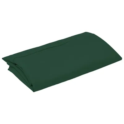 A folded piece of dark green fabric is shown on a white background.