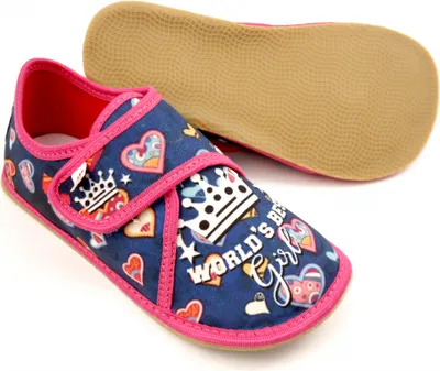 Produktbild von Hausschuhe BAREFOOT EF 394 Blau Rosa