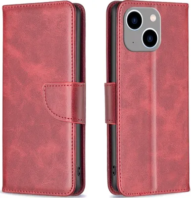 Produktbild von Mobigear Excellent iPhone 15 Plus Hülle Klapphülle Geldbörse - Rot