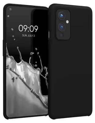 Produktbild von kwmobile Handyhülle für OnePlus 9 (EU/NA Version) Hülle - Case Silikon - Kabelloses Laden - Schutzhülle Cover in Schwarz