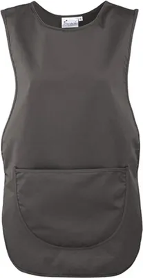 Obrázok produktu pre Premier Workwear PR171 | Dámsky vreckový plášť - možno prať do 60 °C - Farba: tmavosivá (približne Pantone 431) - Veľkosť: XXL