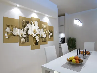 Produktbild von Akustikbild Blumen 200x100 cm Bilder Akustikschaum Hochleistungsschallabsorber Schallschutz Leinwand 5 tlg Wandbild Raumakustik Schalldämmung 030110-31