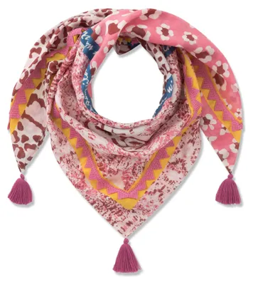 Produktbild von Codello (122) SQUARE ORGANIC Baumwolle ANIMAL PRINT MIX pink-100X100CM, pink PIN2 PIN2 100/100CM