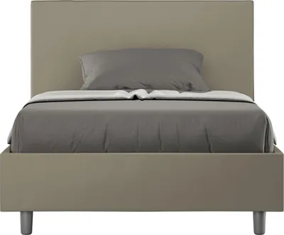 Produktbild von ITYHOME - Gepolstertes Bett ohne Lattenrost 120x200 mit Kunstlederbezug Cappuccino Adele