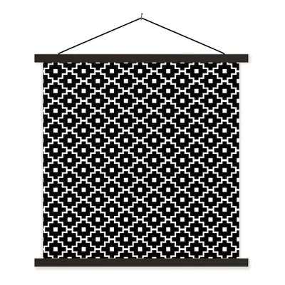 Produktbild von MuchoWow® Textilposter Formen - Abstrakt - Muster 40x40 cm mit schwarzem Rahmen - Fotos