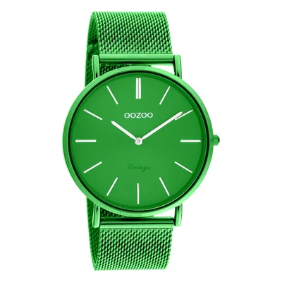 Produktbild von Oozoo Damen Metall Mesharmband Uhr Vintage Series grün Analog Quarzuhr UOC20273