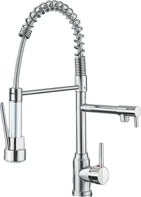 Obrázek produktu pro Kuchyňská baterie, výsuvný výtok, pákový design, kartáčovaný nikl