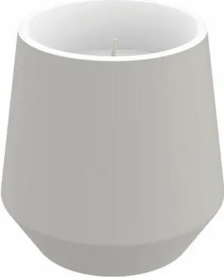 Image de Bougie Engels Oscar dans un verre, stéarine, gris clair, Ø 7 H 15 cm, 64001010651