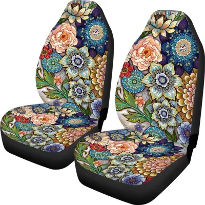 Produktbild von Böhmisches Blumenmuster, Autositzbezug-Set