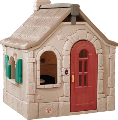 Produktbild von Step2 Naturally Playful Storybook Cottage Spielhaus | Kunststoff Spielhaus für Kinder mit Klingel und Zubehör