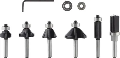 Produktbild von PRO Kantenfräser-Set, Schaft 1/4", 6-tlg