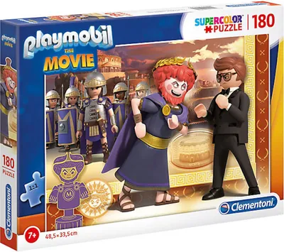 Produktbild von Clementoni 29162 - Supercolor Puzzle - PLAYMOBIL The Movie (180 Teile)