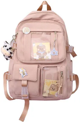 Produktbild von Rosa Mädchenrucksack Nylon 44x31x14cm