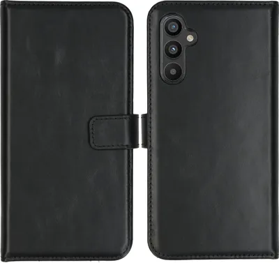 Produktbild von Selencia Echtleder Klapphülle Samsung Galaxy A34 (5G) - Schwarz