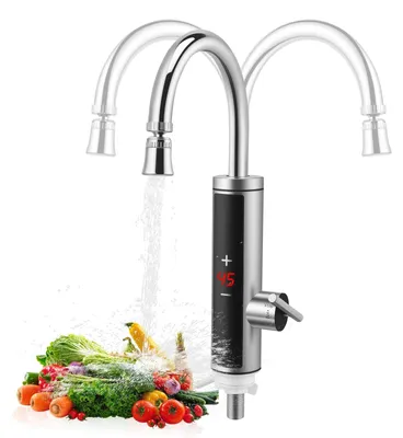 Immagine prodotto di Rubinetto elettrico, scaldacqua istantaneo, indicatore di temperatura a LED, A