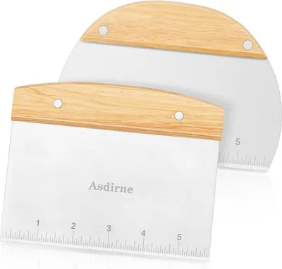 Zdjęcie produktu dla Zestaw noży do ciasta, ostrze ze stali nierdzewnej z drewnianym uchwytem, 15 cm, 2 szt