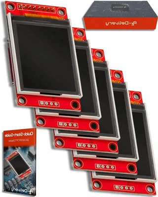 Productafbeelding van SPI TFT Display - 1.8 inch scherm - Microcontroller projecten - Geïntegreerde SD-kaartlezer - 128 x 160 pixels - Rood