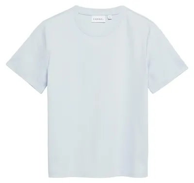 Produktbild von Comma Damen Kurzarm T-Shirt, Regular Fit, aus Jersey-Stoff, Blau, Größe 36