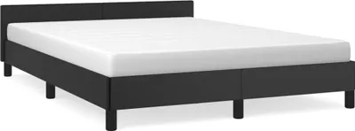 Immagine prodotto di vidaXL Struttura letto con testiera senza materasso nero 140x200 cm