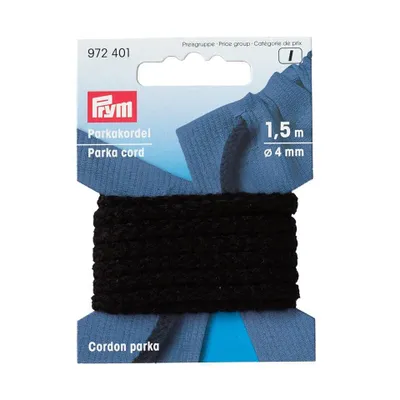 Obrázek produktu pro Šňůrka parky, 4 mm, 150 cm, černá