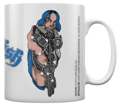 Image de Billie Eilish - Tasse à café "Bling" PM1746 (Taille unique) (Blanc/Bleu)