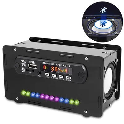 Produktbild von DIY Elektronik Löten Bausatz Bluetooth Lautsprecher Kit mit FM Radio, mit LED Anzeigeleuchte DIY Radio Kits Lautsprecherbox mit Fernbedienung