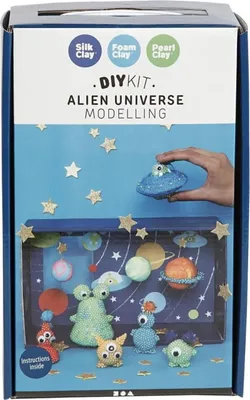 Image de Set de bricolage Modeler des aliens, matériel et instructions inclus, dès 4 ans