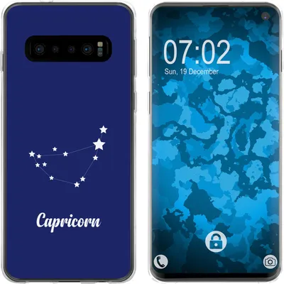 Produktbild von PhoneNatic Case kompatibel mit Samsung Galaxy S10 Silikon-Hülle SternzeichenCapricornus M7