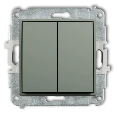 Image de Interrupteur double à deux boutons (sans pictogramme), modèle 61MWP-66.1