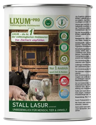 Produktbild von LIXUM PRO biologische & natürliche Tierstall - Stall Holzlasur
