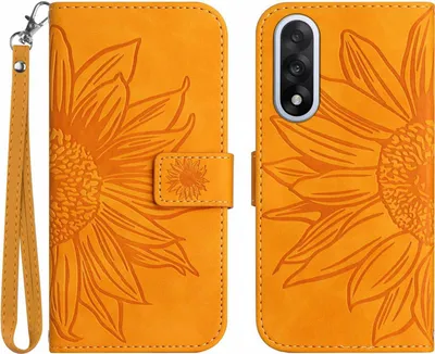 Produktbild von OnePlus Nord 5 Hülle - Coverup Sonnenblume Klapphülle mit Schlüsselband - Orange