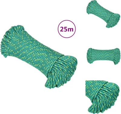 Produktbild von vidaXL Bootsseil Grün 4 mm 25 m Polypropylen - Seile