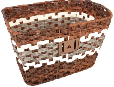 Produktbild von Geflochtener Fahrradkorb aus Korbgeflecht Volare L 36 x 27 x 21 cm – dunkelbraun