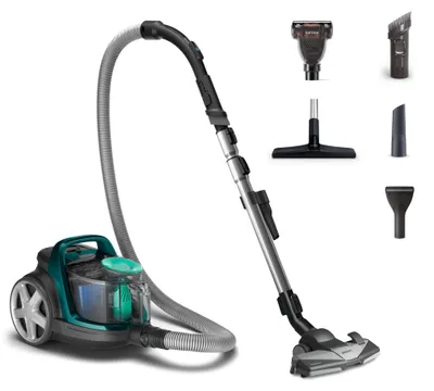 Produktbild von Philips Beutelloser Staubsauger 5000 Series, Turbobürste, 99.9 % Staubaufnahme, 900 W, Schwarz (FC9555/09)