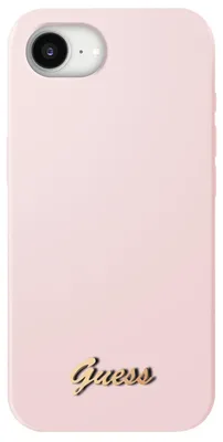 Produktbild von Guess, MagSafe Hülle iPhone 17e Soft Touch mit Metall Logo elegant, Rosa