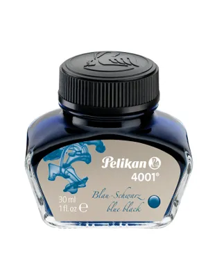 Produktbild von Pelikan Tinte 4001 im Glas blau schwarz Inhalt: 30 ml