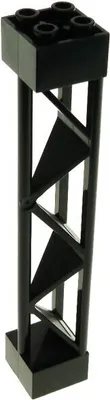 Produktbild von 1x Lego Stütze 2x2x10 schwarz Pfeiler Träger Typ1 Top zu 3 Abschnitte 4142861 30517