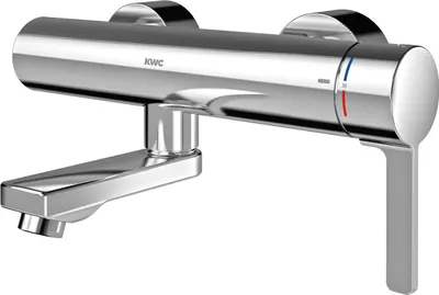 Productafbeelding van KWC AR thermostaat-wanddouche, F5, EHM, draaibare douchebuis, 195 mm, optioneel met C-module