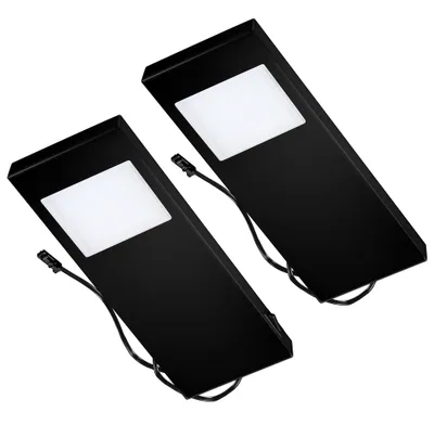 Obrázek produktu pro THEBO LED 91 Tadeo 3 in BLACK - SET 2 včetně světla s hlavním vypínačem / Světla pod skříňku / Světla pro nástěnné skříňky