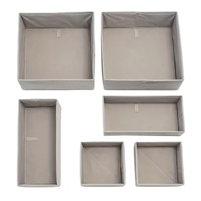Produktbild von Schubladen Organizer Set Wäsche Organizer Schubladeneinsatz Kleiderschrank Hellgrau OGIVO