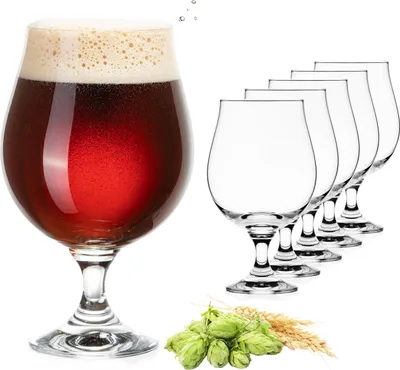 Produktbild von PLATINUX Bierpokale 500ml (max. 660ml) Set 6-Teilig Biergläser aus Crystalline Glas Bierkelche Biertulpen