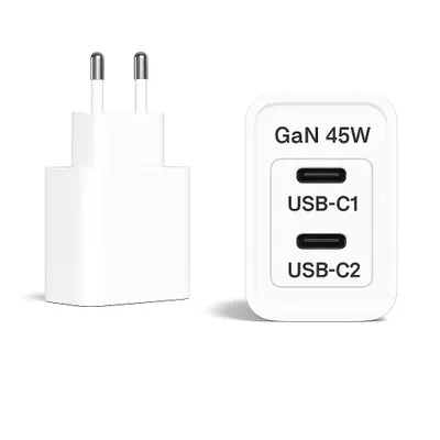 Produktbild von 45W USB-C GaN Ladegerät – Power Delivery Schnellladegerät Netzteil für iPhone 17, Samsung S24, Google Pixel 9, Huawei, Xiaomi