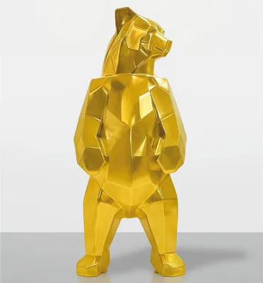 Obrázek produktu pro Casa Padrino XXL dekorativní plastika medvěd zlatý v. 190 cm - Abstraktní dekorativní figura